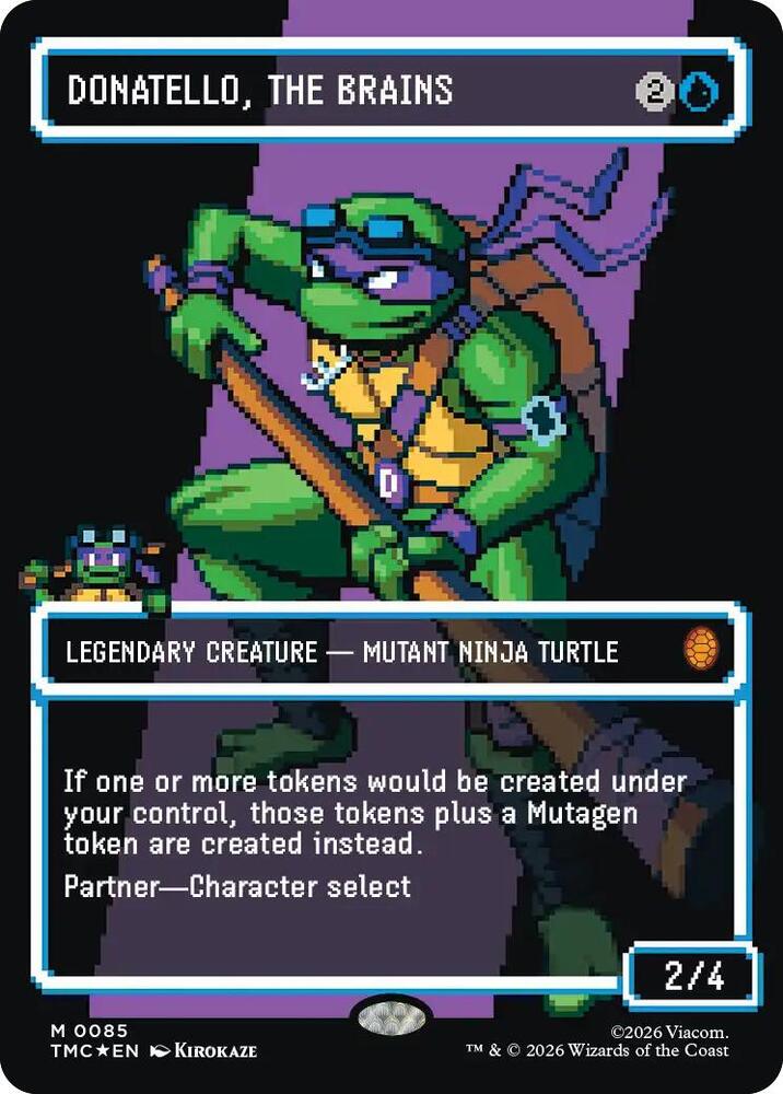 Donatello the Brains Borderless  85 (Commander: Teenage Mutant Ninja Turtles)  - Surge Foil | Good Games North