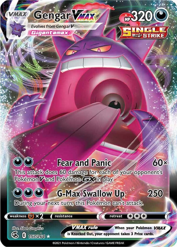 Gengar VMAX 157/264 (SWSH08: Fusion Strike)  - Holofoil | Good Games North