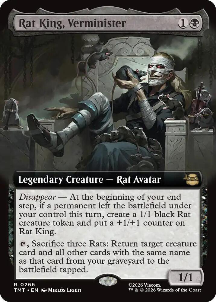 Rat King Verminister  266/190 (Teenage Mutant Ninja Turtles)  - Extended Art Foil | Good Games North