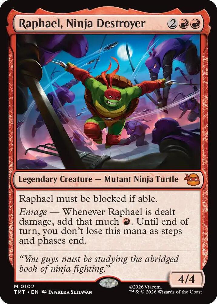 Raphael, Ninja Destroyer 102/190 (Teenage Mutant Ninja Turtles)  | Good Games North