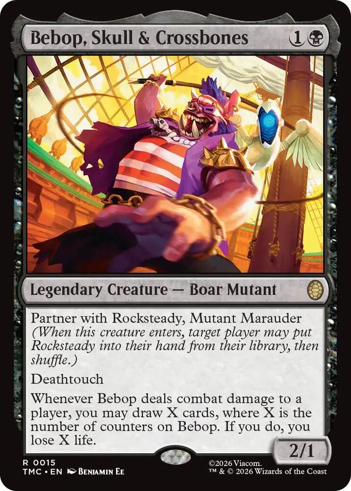 Bebop Skull and Crossbones 15 (Commander: Teenage Mutant Ninja Turtles)  - Foil | Good Games North