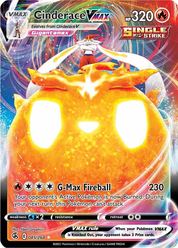 Cinderace VMAX 045/264 (SWSH08: Fusion Strike)  - Holofoil | Good Games North