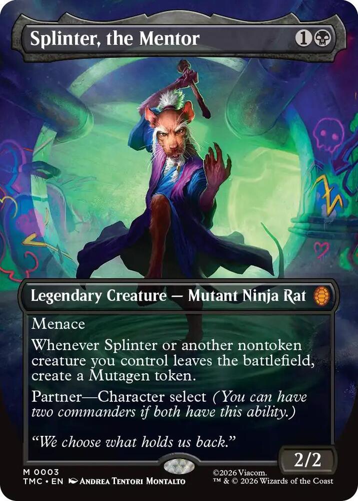 Splinter the Mentor 0003 Borderless 3 (Commander: Teenage Mutant Ninja Turtles)  - Foil | Good Games North