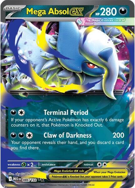 Mega Absol ex 086/132 (ME01: Mega Evolution)  - Holofoil | Good Games North