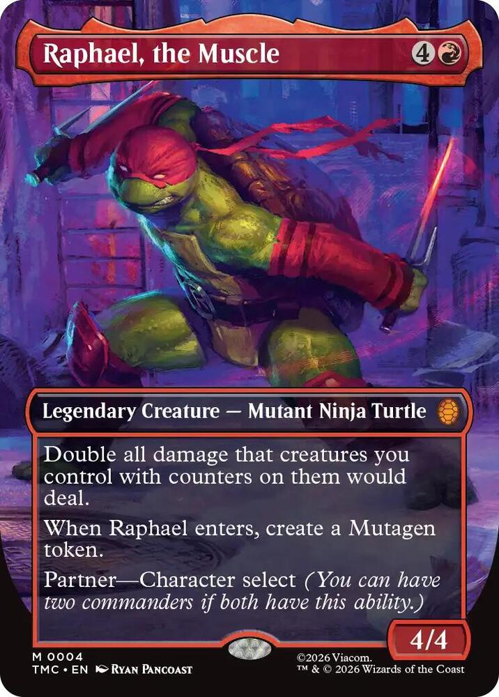 Raphael the Muscle 0004 Borderless 4 (Commander: Teenage Mutant Ninja Turtles)  - Foil | Good Games North