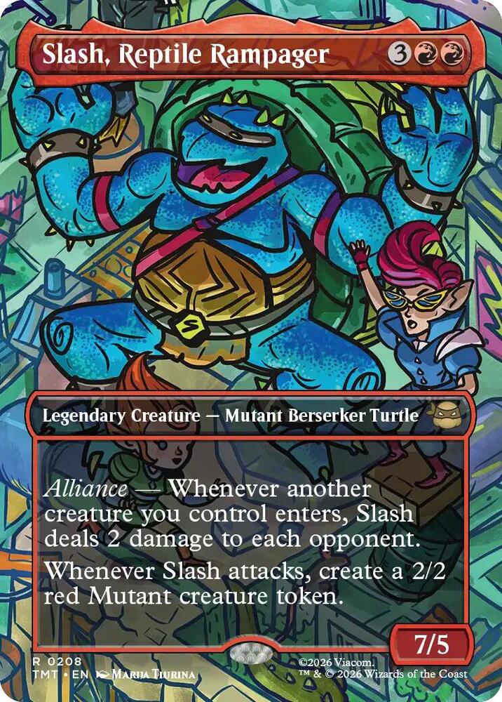 Slash, Reptile Rampager 208 (Teenage Mutant Ninja Turtles)  - Borderless | Good Games North