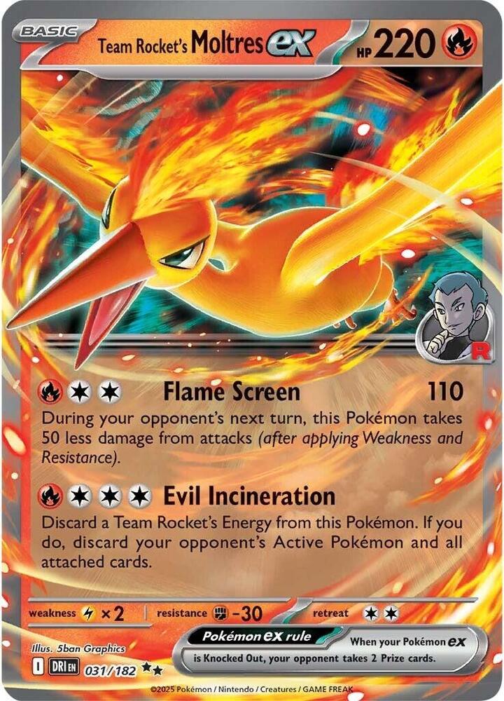 Team Rocket's Moltres ex 031/182 (SV10: Destined Rivals)  - Holofoil | Good Games North