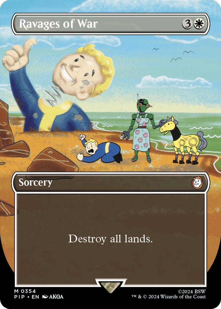 Ravages of War 354 (Universes Beyond: Fallout)  - Borderless Foil | Good Games North