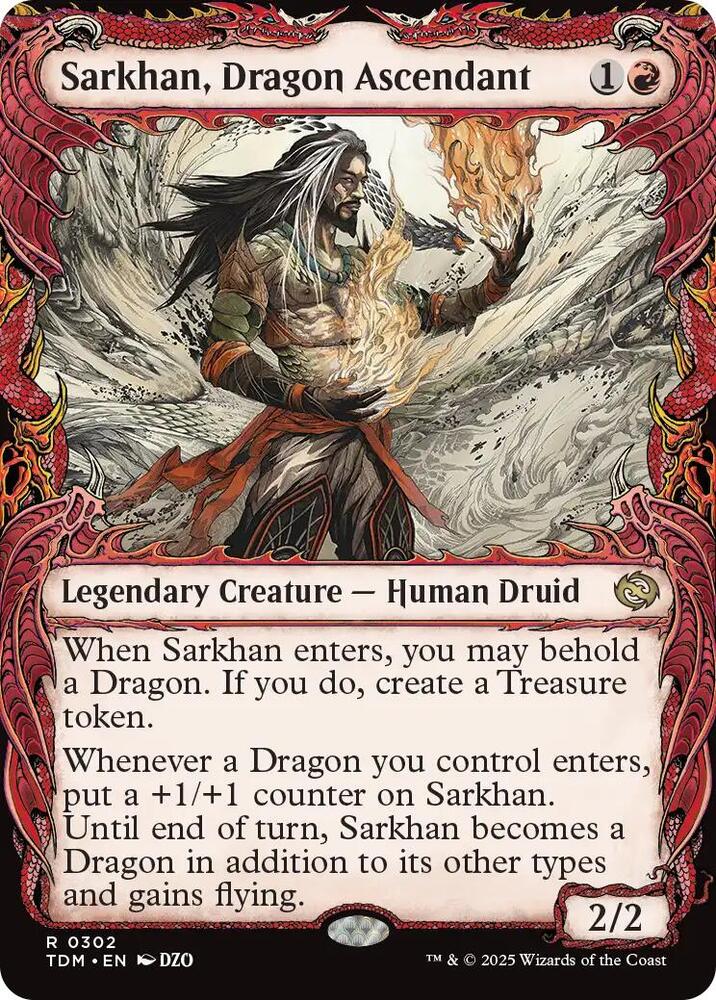 Sarkhan, Dragon Ascendant 302/291 (Tarkir: Dragonstorm)  - Showcase | Good Games North