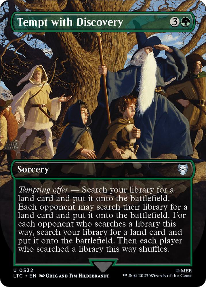 Tempt with Discovery Borderless 532 (Commander: The Lord of the Rings: Tales of Middle-earth)  - Foil | Good Games North
