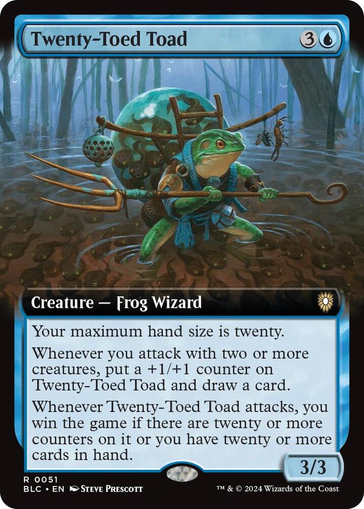 Twenty-Toed Toad 51 (Commander: Bloomburrow)  - Extended Art | Good Games North