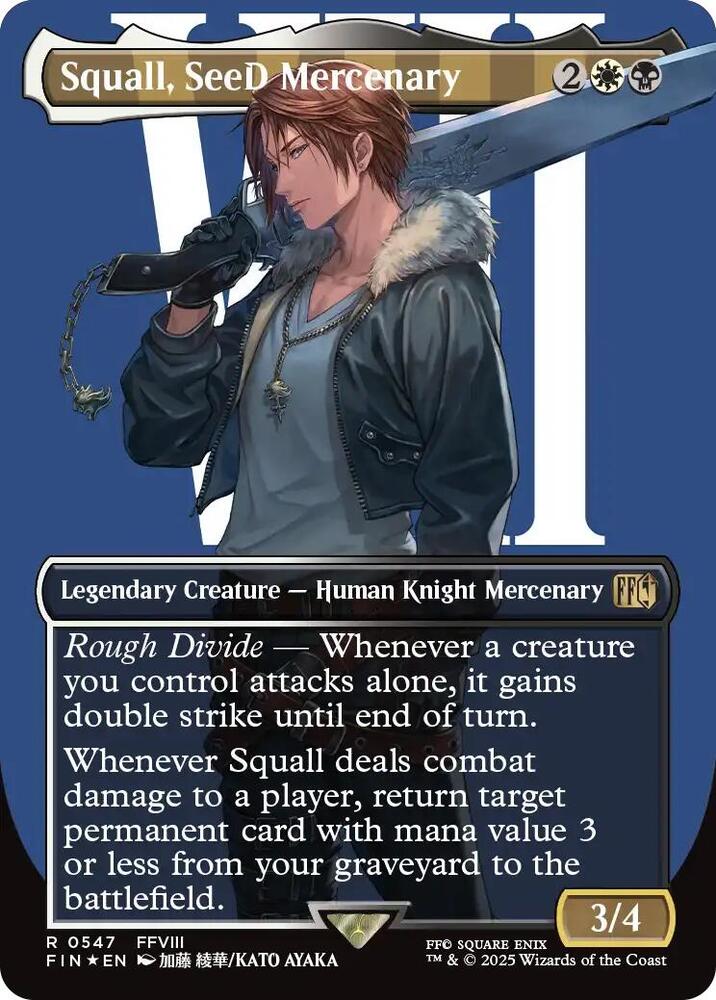 Squall, SeeD Mercenary 547/309 (FINAL FANTASY)  - Borderless Surge Foil | Good Games North