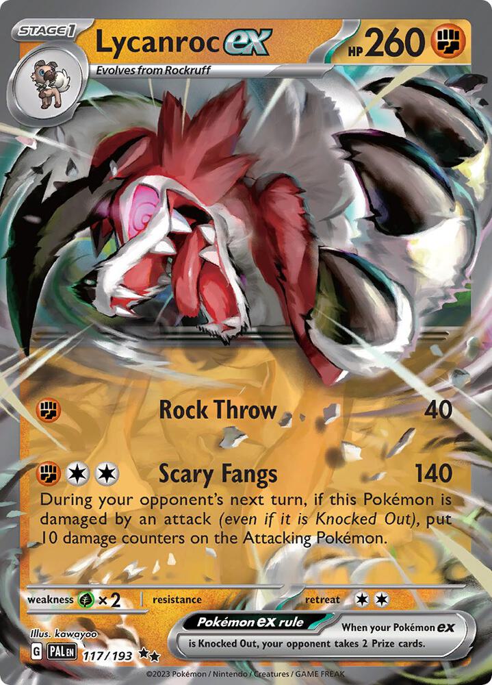Lycanroc ex 117/193 (SV02: Paldea Evolved)  - Holofoil | Good Games North