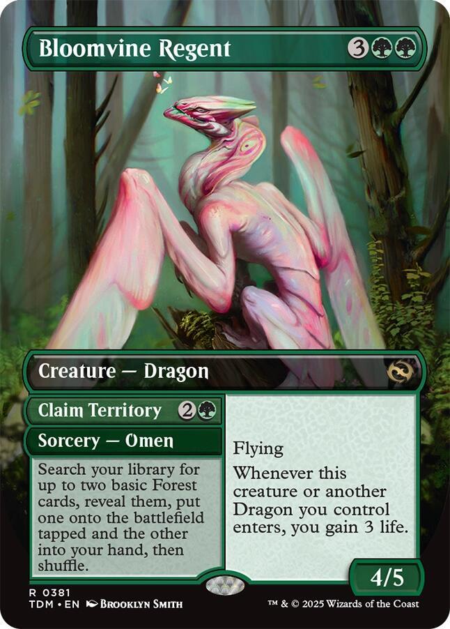 Bloomvine Regent // Claim Territory 381 (Tarkir: Dragonstorm)  - Borderless Foil | Good Games North