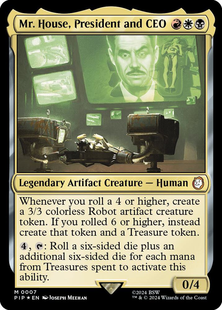 Mr/ House, President and CEO 7 (Universes Beyond: Fallout)  - Foil | Good Games North