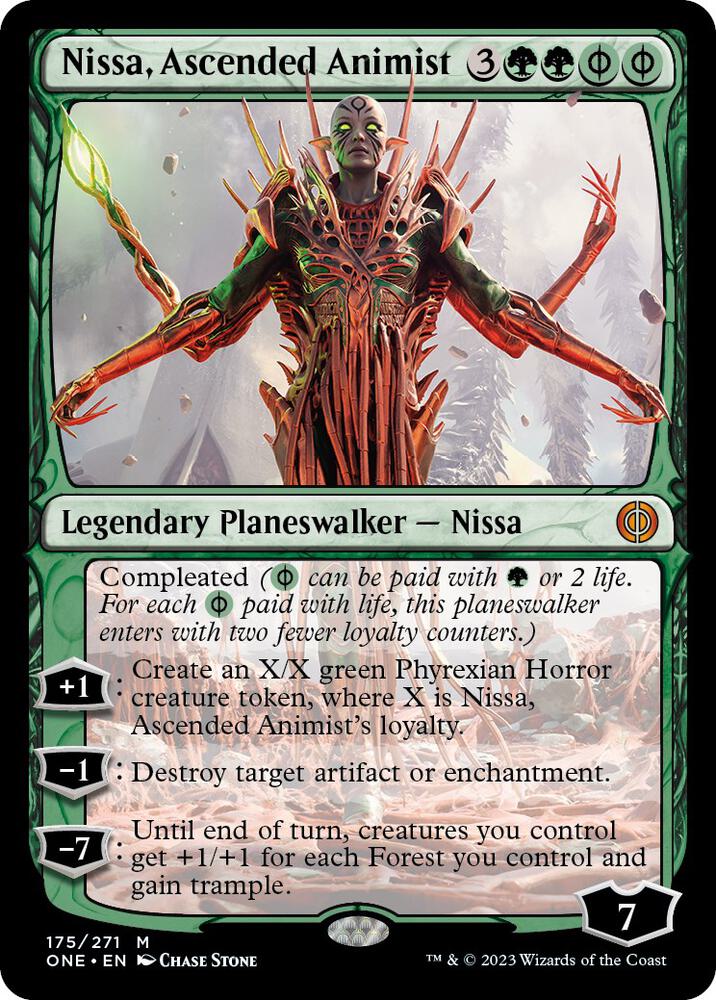 Nissa, Ascended Animist 175/271 (Phyrexia: All Will Be One)  - Foil | Good Games North