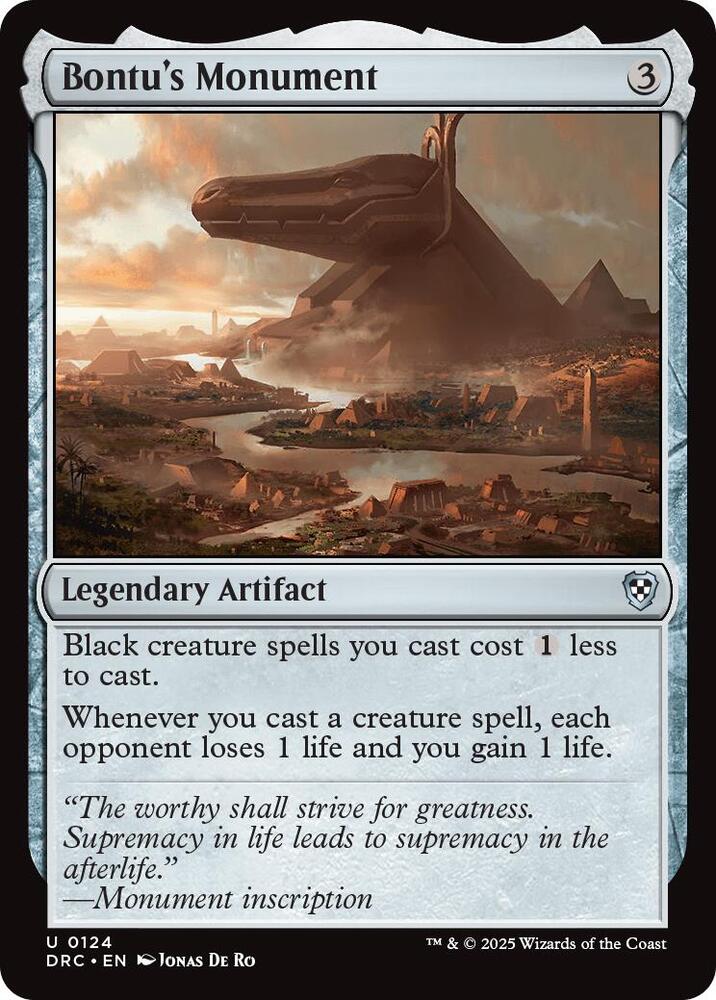 Bontu's Monument 124/187 (Commander: Aetherdrift)  | Good Games North