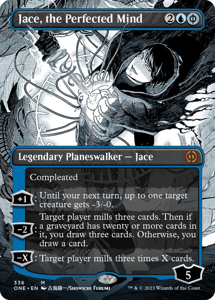 Jace, the Perfected Mind 336/271 (Phyrexia: All Will Be One)  - Borderless | Good Games North