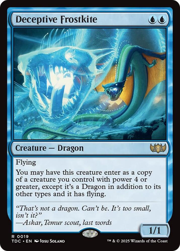 Deceptive Frostkite 19/413 (Commander: Tarkir: Dragonstorm)  | Good Games North