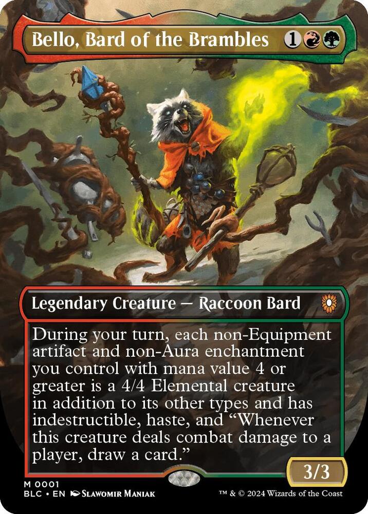 Bello, Bard of the Brambles 1 (Commander: Bloomburrow)  - Borderless Foil | Good Games North
