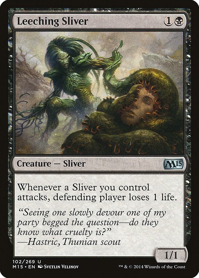 Leeching Sliver 102 (Magic 2015 (M15))  - Foil | Good Games North