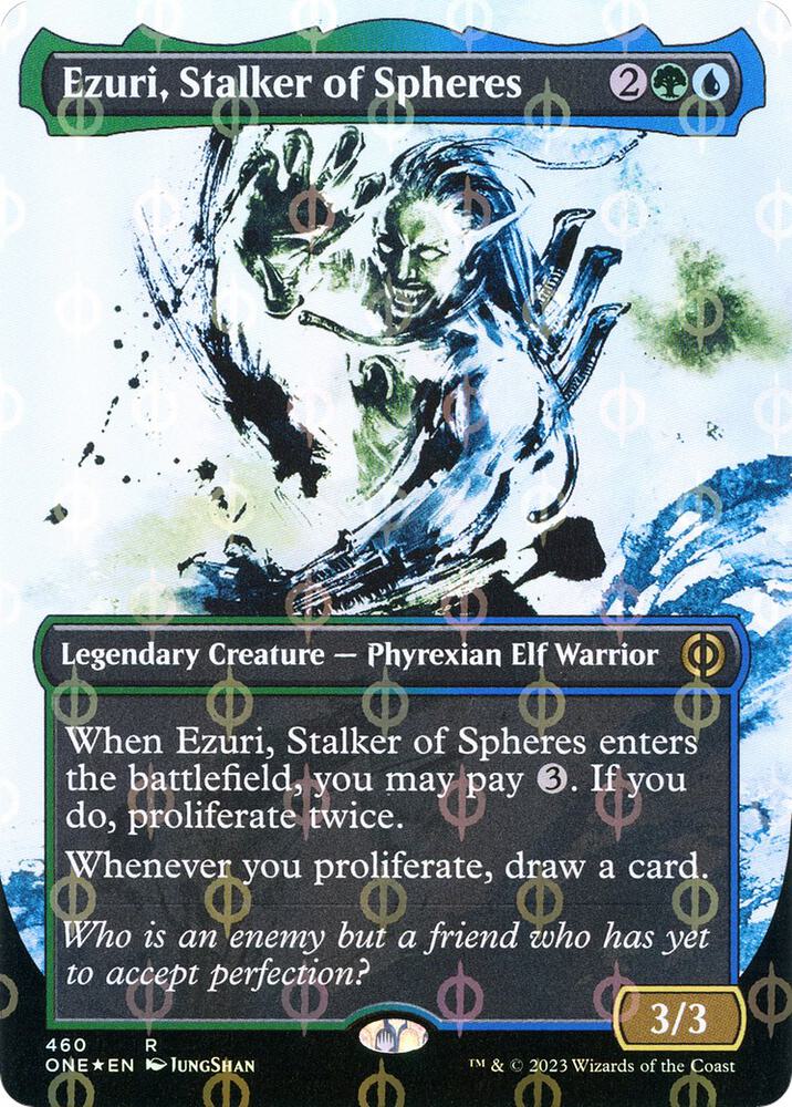 Ezuri, Stalker of Spheres 460/271 (Phyrexia: All Will Be One)  - Borderless Compleat Foil | Good Games North