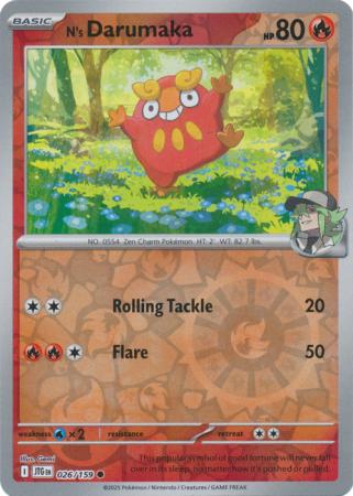 N's Darumaka 026/159 (SV09: Journey Together)  - Reverse Holofoil | Good Games North