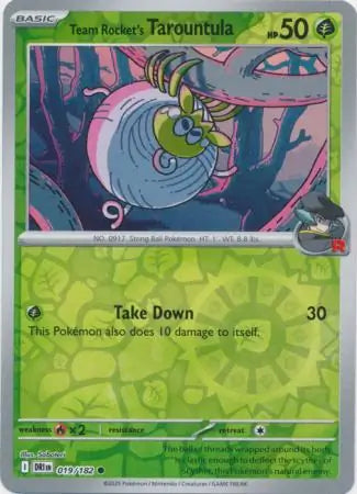 Team Rocket's Tarountula 019/182 (SV10: Destined Rivals)  - Reverse Holofoil | Good Games North