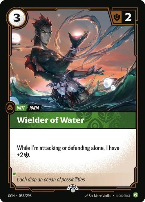 Wielder of Water 055/298 (Riftbound Organized Play Promotional Cards)  - Foil | Good Games North