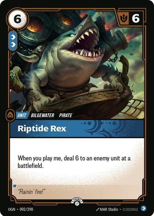Riptide Rex 092/298 (Riftbound Organized Play Promotional Cards)  - Foil | Good Games North