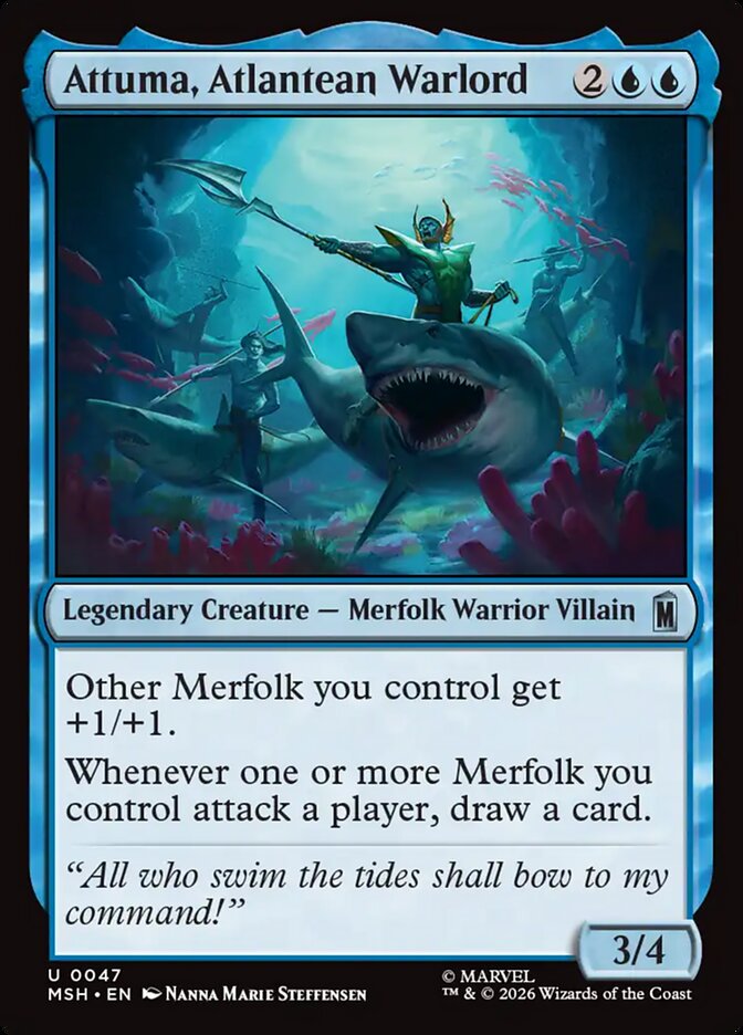 Attuma, Atlantean Warlord 47 (Marvel Super Heroes)  - Foil | Good Games North