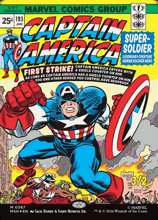 Captain America, Super-Soldier 387 (Marvel Super Heroes)  - Borderless Foil | Good Games North