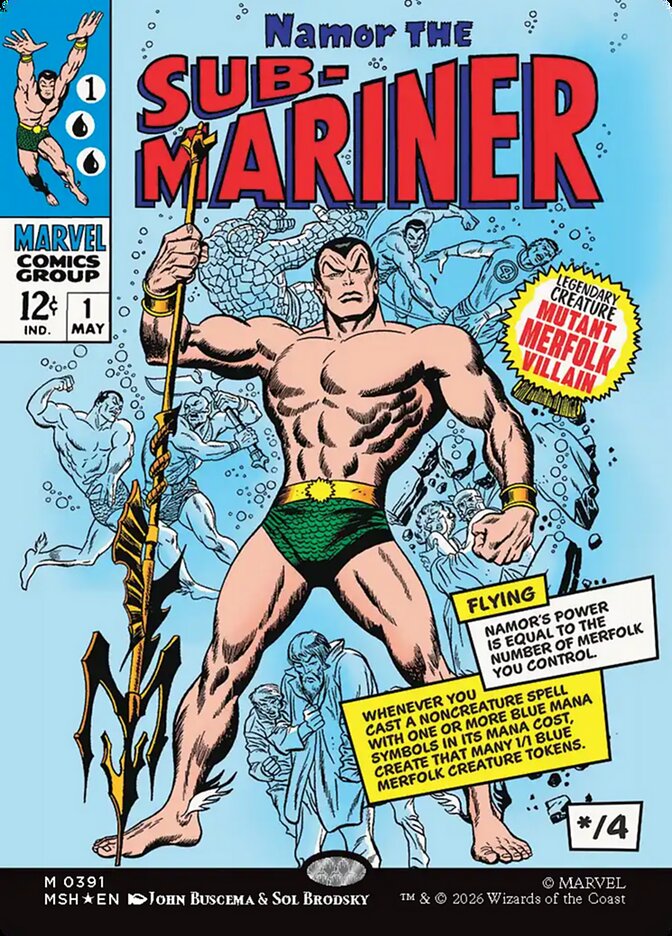 Namor the Sub-Mariner 391 (Marvel Super Heroes)  - Borderless Foil | Good Games North