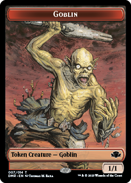 Goblin // Construct Double-Sided Token [Dominaria Remastered Tokens] | Good Games North
