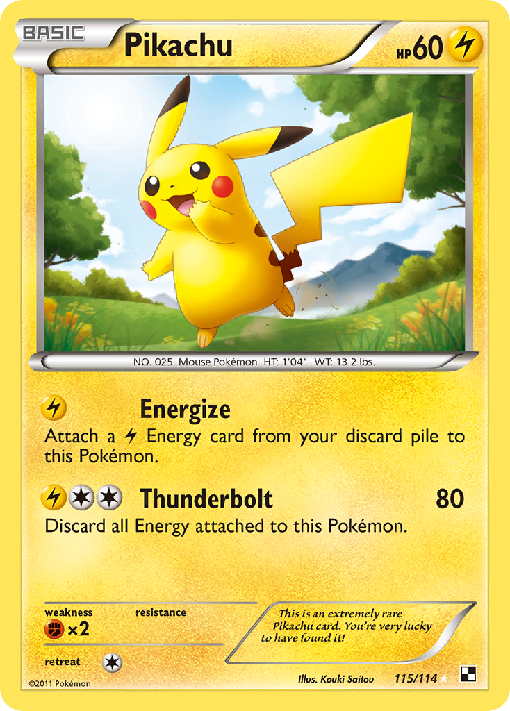 Pikachu (115/114) [Black & White: Base Set] | Good Games North