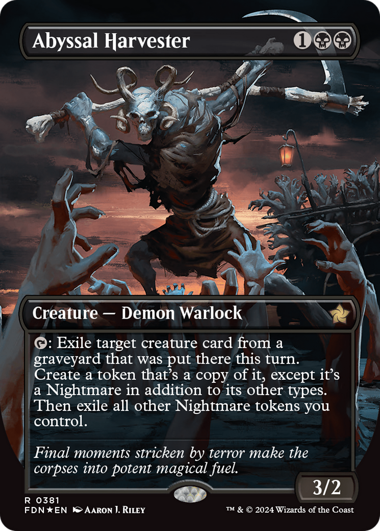 Abyssal Harvester (Borderless) (Mana Foil) [Foundations] | Good Games North