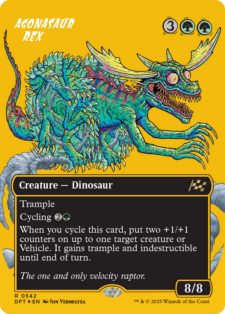 Agonasaur Rex (Borderless) (First-Place Foil) [Aetherdrift] | Good Games North