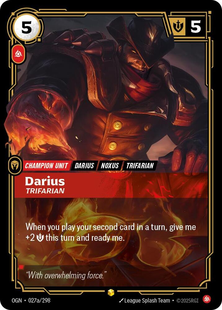 Darius Trifarian Alternate Art (Origins)  - Foil | Good Games North