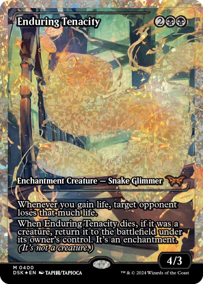 Enduring Tenacity (Japan Showcase Fracture Foil) [Duskmourn: House of Horror] | Good Games North