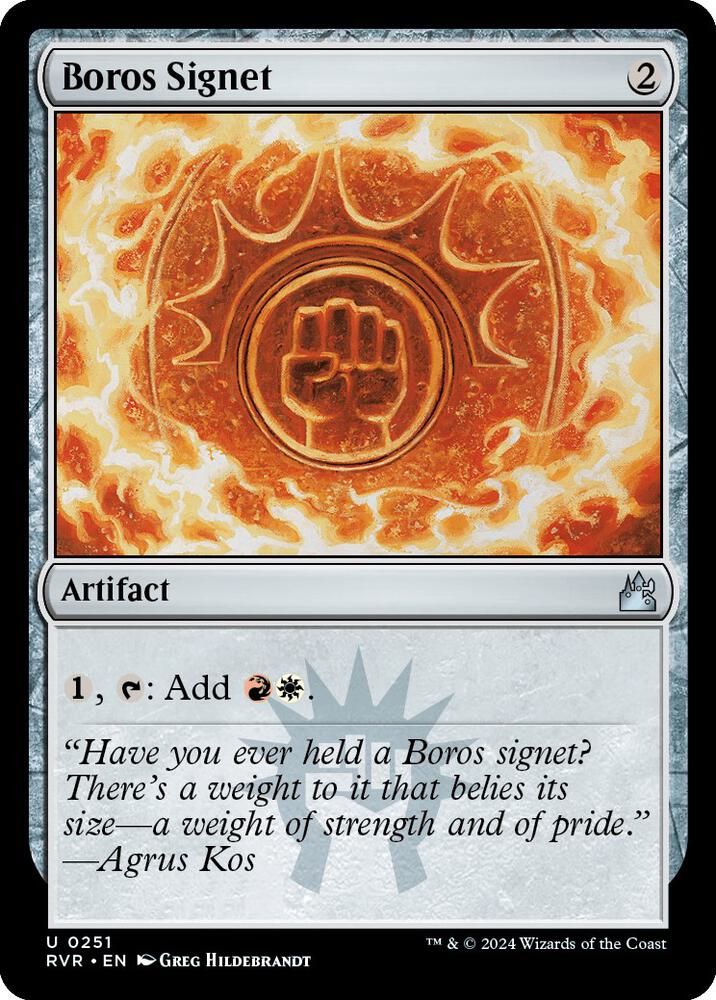 Boros Signet 251 (Ravnica Remastered)  - Foil | Good Games North
