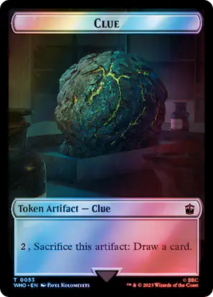 Alien // Clue (0053) Double-Sided Token (Surge Foil) [Doctor Who Tokens] | Good Games North