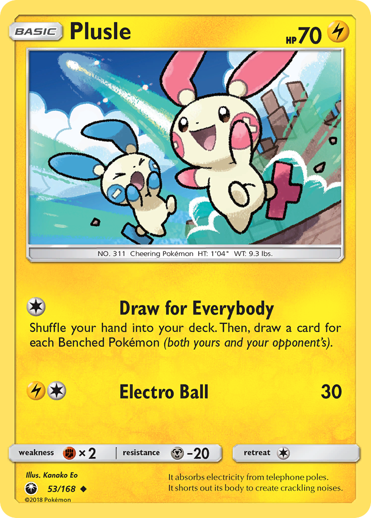 Plusle (53/168) [Sun & Moon: Celestial Storm] | Good Games North