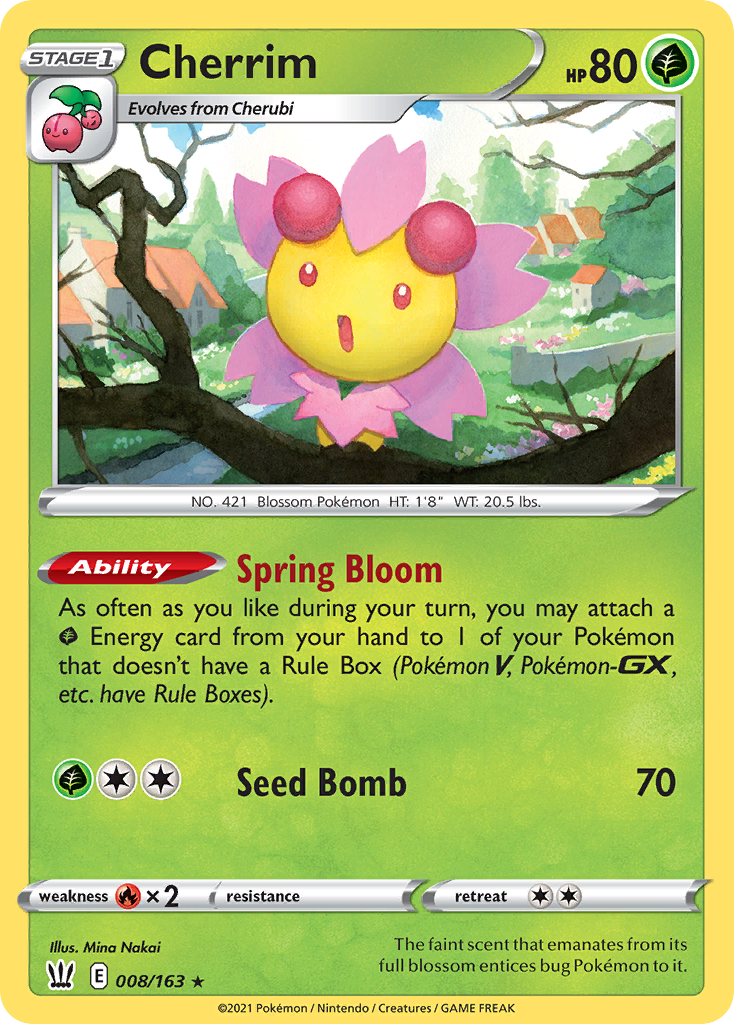 Cherrim (008/163) (Theme Deck Exclusive) [Sword & Shield: Battle Styles] | Good Games North