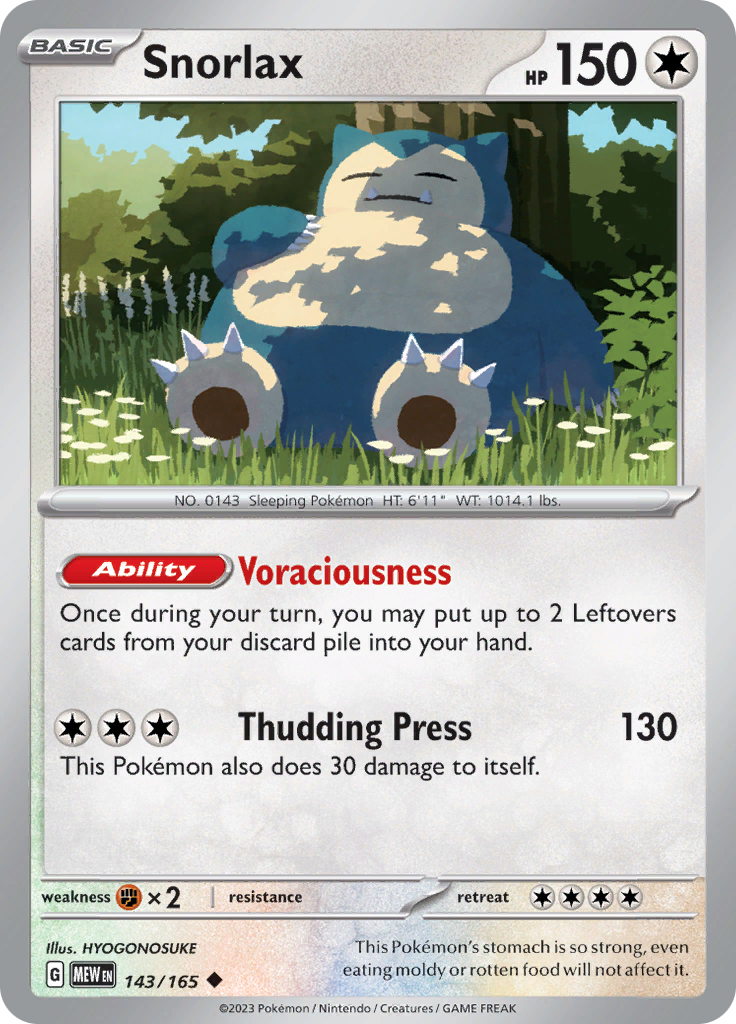 Snorlax (143/165) [Scarlet & Violet 151] | Good Games North