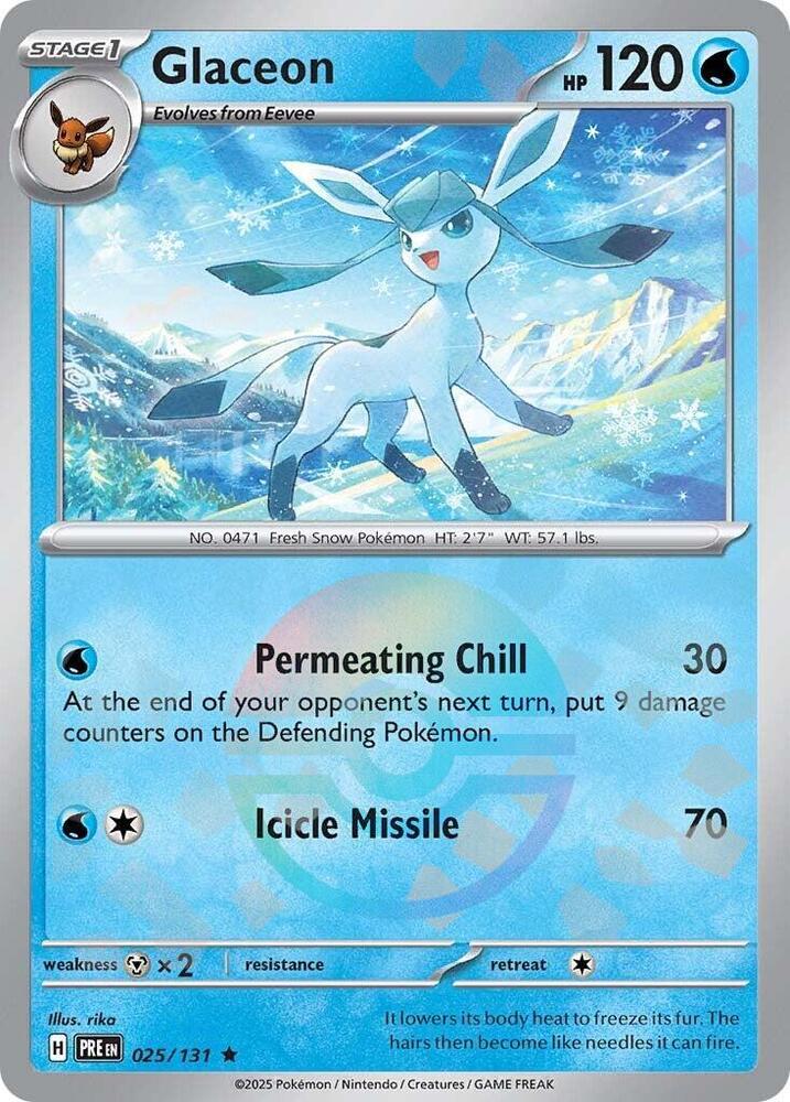 Glaceon (025/131) (Poke Ball Pattern) [Scarlet & Violet: Prismatic Evolutions] | Good Games North