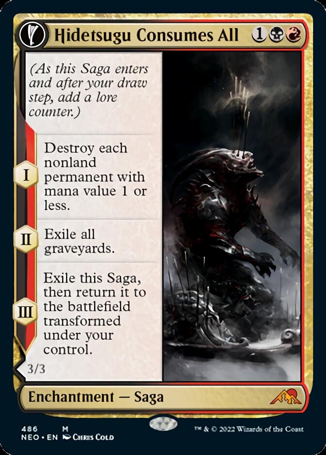 Hidetsugu Consumes All // Vessel of the All-Consuming (Extended Art) [Kamigawa: Neon Dynasty] | Good Games North