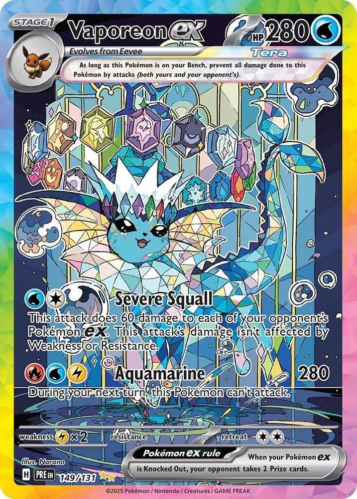 Vaporeon ex 149/131 (SV: Prismatic Evolutions)  - Holofoil | Good Games North