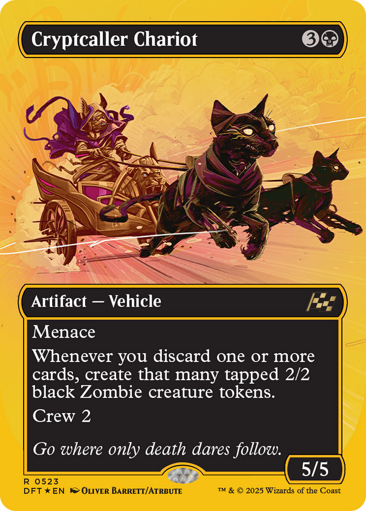 Cryptcaller Chariot (Borderless) (First-Place Foil) [Aetherdrift] | Good Games North
