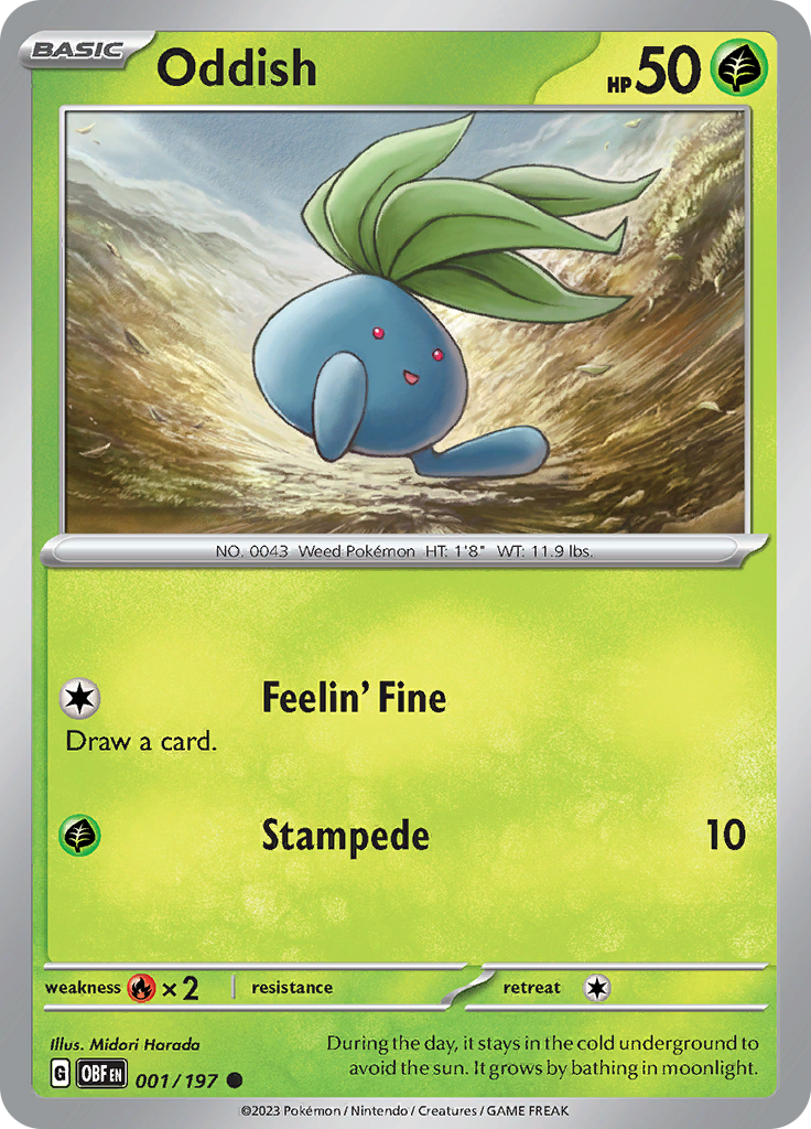 Oddish (001/197) [Scarlet & Violet: Obsidian Flames] | Good Games North