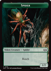 Treefolk // Spider Double-Sided Token [Duskmourn: House of Horror Commander Tokens] | Good Games North